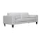 Armen Living Wynne Contemporary Sofa in Genuine Dove Gray Leather with Brown Wood Legs LCWY3DV - alternate 3